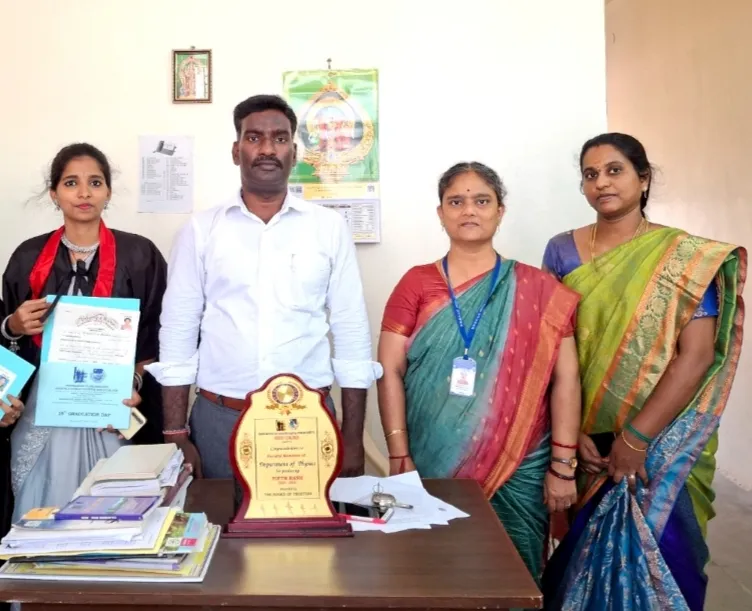 Ms.S. Deepalaksmi - University 5th Rank Holder