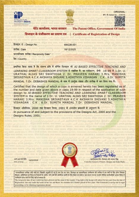 Certificate of Registration of Design