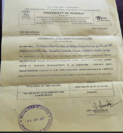 FDP Certificate