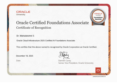 Oracle Certificate