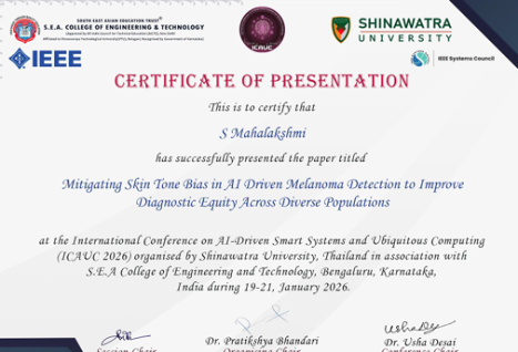 Presentation Certificate